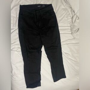 Sky high straight leg jeans